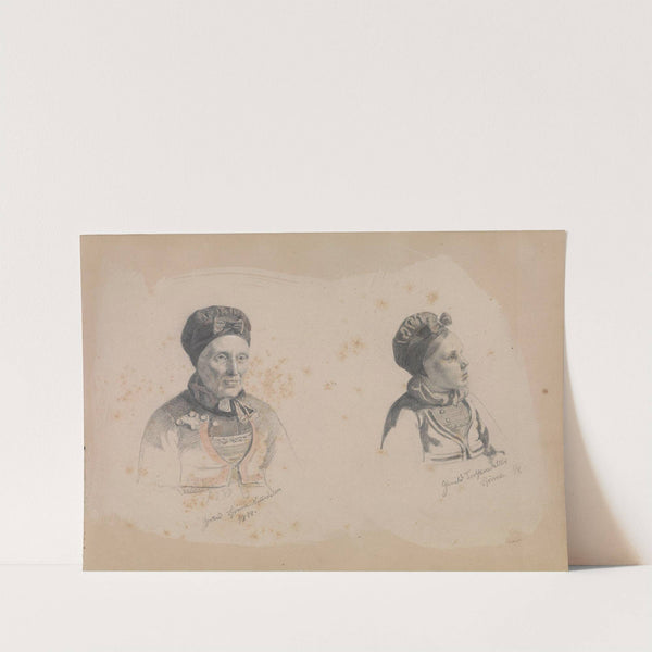 Gjertrud Skjønne and Gunhild Torstensdatter Skjønne (1848) by Adolph Tidemand
