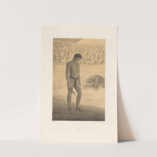 Gladiator in arena by Alexander Ver Huell