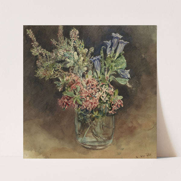 Glas met alpenbloemen (1860) by Rudolf von Alt