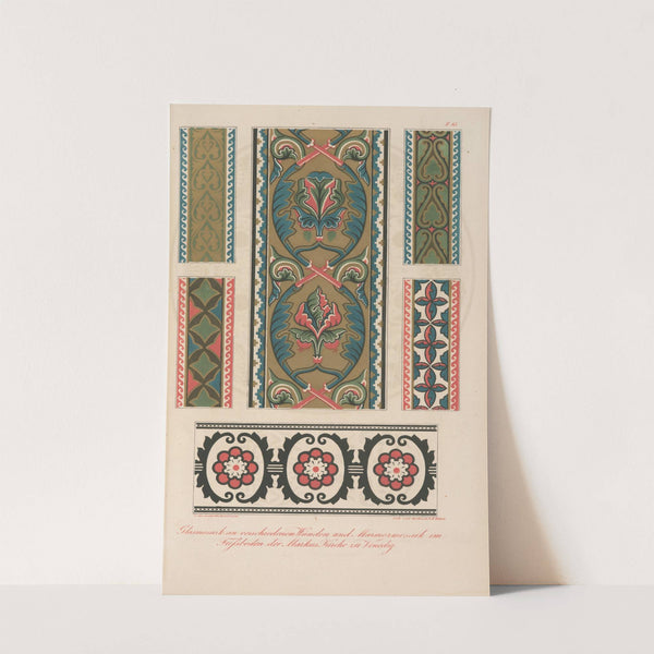 Glasmosaik an verschiedenen Wänden und Marmormosaik im Fussböden der Markus-Kirche zu Venedig by Friedrich Maximilian Hessemer