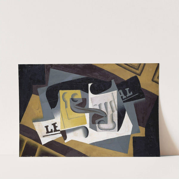 Glass and Newspaper by Juan Gris