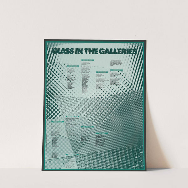 Glass in the galleries by Frank Baseman