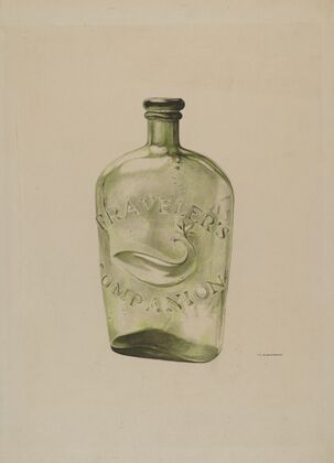 Glass Whiskey Flask
