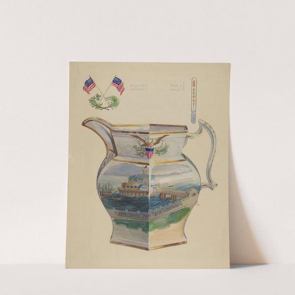 Glazed Stone China Pitcher by Charles Caseau