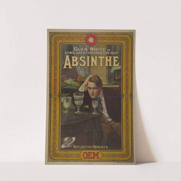 Glen White in Gem’s great instructive play, Absinthe–Reflective moments (1913) by U.S. Lithograph Co.