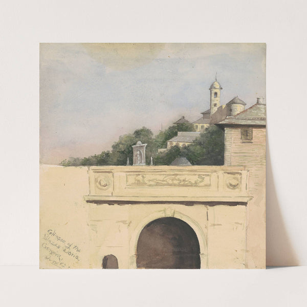 Glimpse of the Palazzo Doria,Genova (1892) by Marietta Minnigerode Andrews