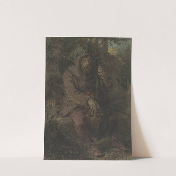 Gnom in Waldesdichte das Cello spielend (1859) by Angilbert Göbel