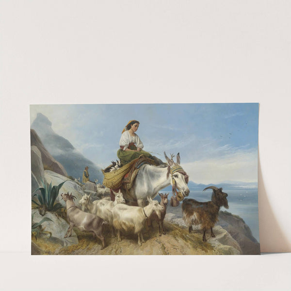 Goatherd On The Rock Of Gibralter by Richard Ansdell