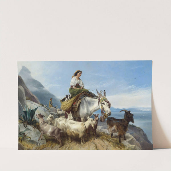 Goatherd On The Rock Of Gibralter by Richard Ansdell