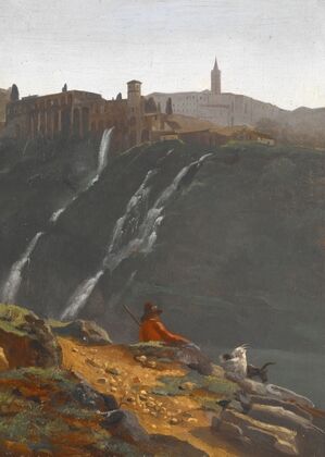 Goatherd Opposite the Falls of Tivoli
