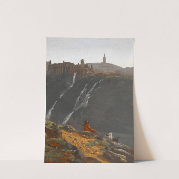 Goatherd Opposite the Falls of Tivoli by Achille Etna Michallon