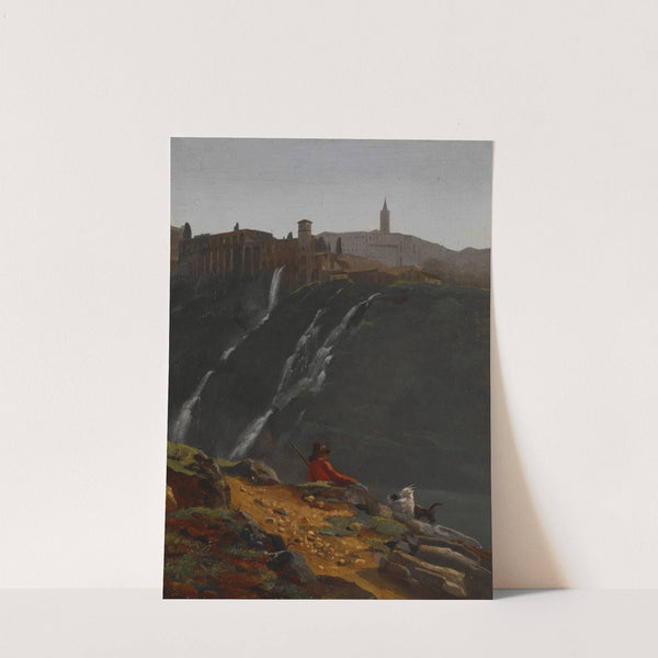 Goatherd Opposite the Falls of Tivoli by Achille Etna Michallon