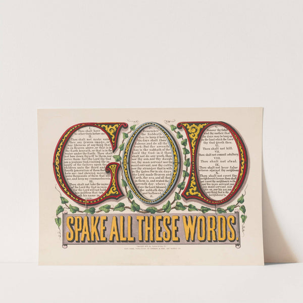 God spake all these words (1876) by Currier & Ives.