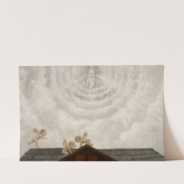 God the Father above the shed (1906) by Hans Thoma