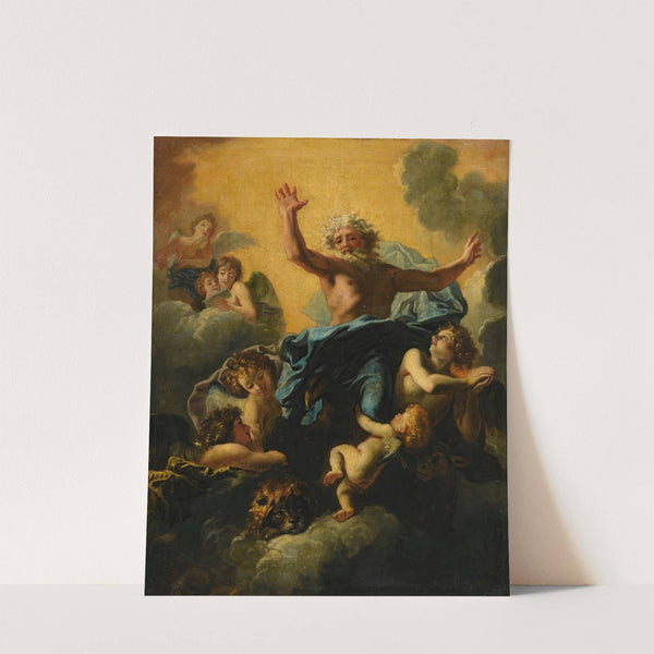God The Father And The Evangelist Symbols (Or The Vision Of Ezechiel) by Charles De La Fosse