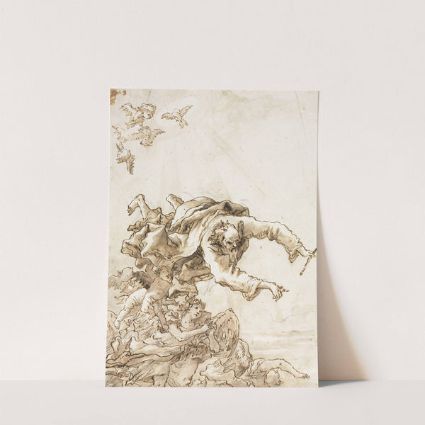 God the Father with Angels and Cherubs (1758 or after) by Giovanni Domenico Tiepolo