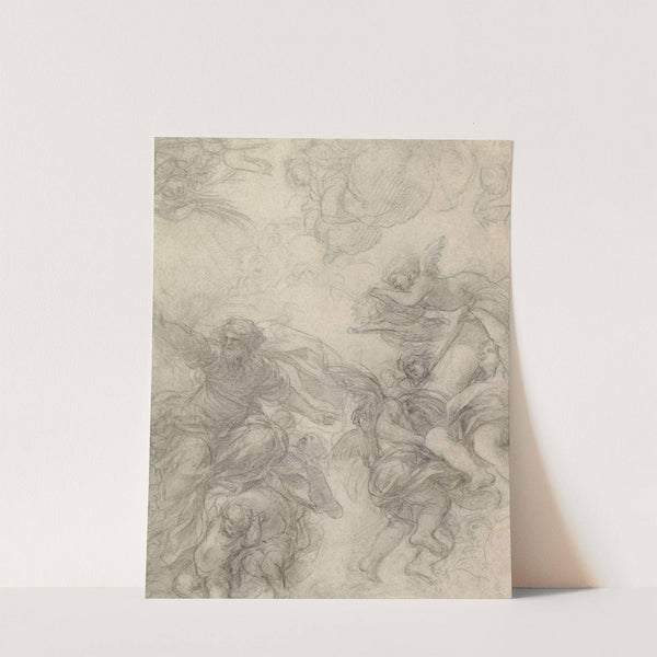 God the Father with Angels Holding Symbols of the Passion by Pietro da Cortona