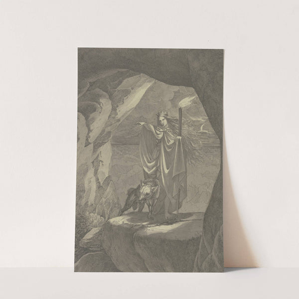 Goddess with wolf by Ferdinand Fellner