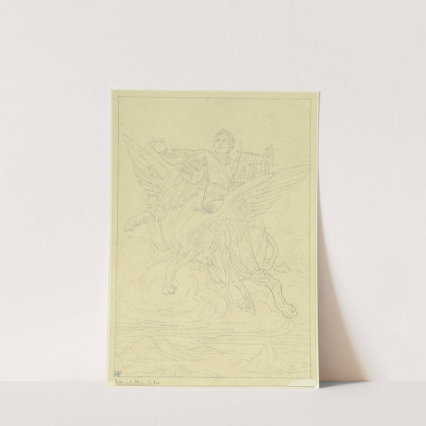 Goethes Apotheose (Entwurf für eine Standarte bei Goethes Jubiläum 1849) (ca. 1849) by Eduard von Steinle