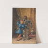 Goetz von Berlichingen Being Dressed in Armor by His Page George (1826–27) by Eugène Delacroix