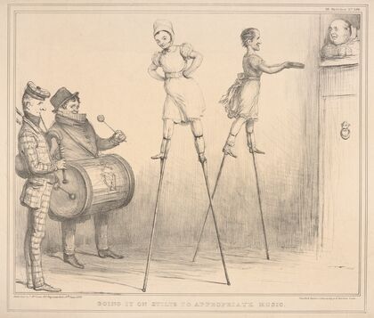 Going it on stilts to appropriate music (1835)