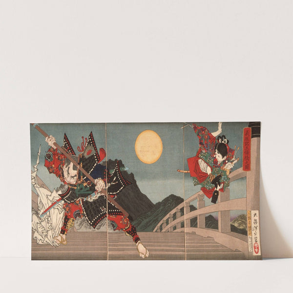 Gojō Bridge, an Episode from the Life of Yoshitsune (1881) by Tsukioka Yoshitoshi