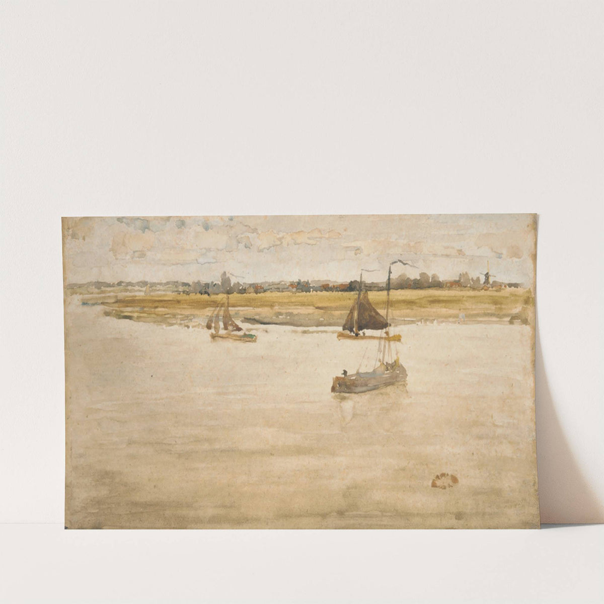 Gold and Brown; Dordrecht (ca. 1884) by James Abbott McNeill Whistler