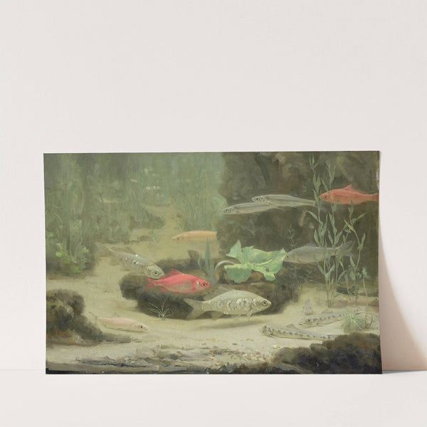 Gold- and Silverfish in an Aquarium by Gerrit Willem Dijsselhof