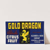 Gold Dragon Florida Citrus Fruit Label (1930-1950)