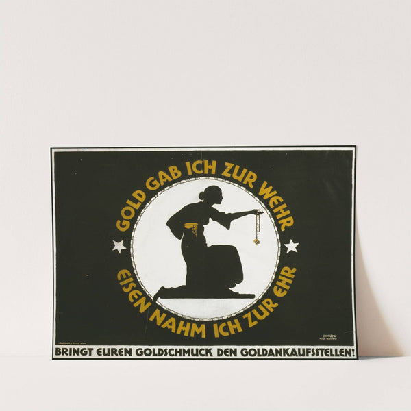 Gold gab ich zur Wehr, Eisen nahm ich zur Ehr (1916) by Julius Gipkens