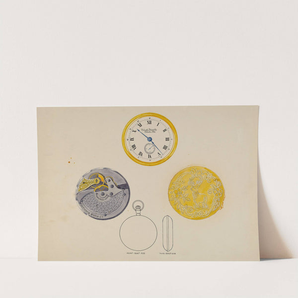 Gold Watch with Frame and Case by Harry G. Aberdeen