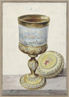 Golden cup with lid