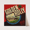 Golden Holly Citrus Label (1940s)