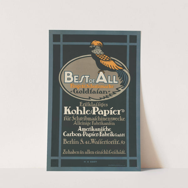 ‘Goldfasan’ Best of All erstklassiges Kohlepapier für Schreibmaschinenzwecke (1900 - 1914) by Hans Rudi Erdt