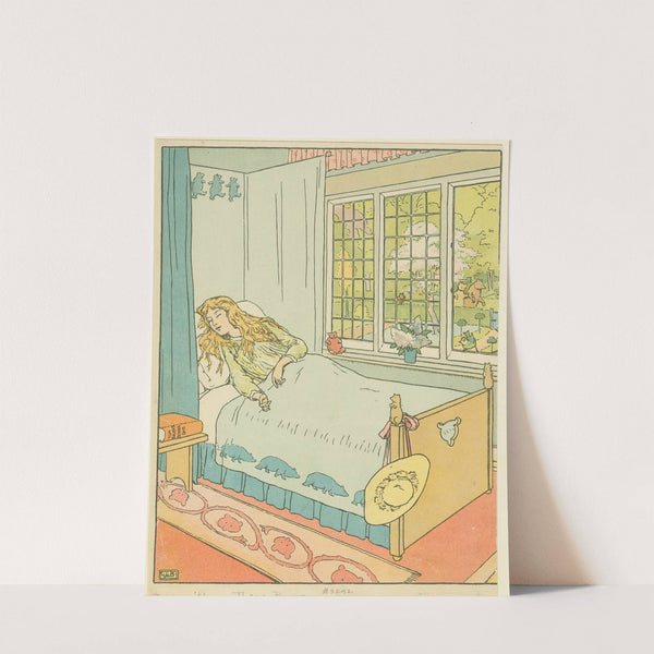 Goldilocks asleep (1909) by Leonard Leslie Brooke