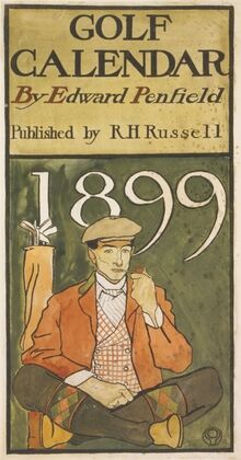 Golfer seated by clubs