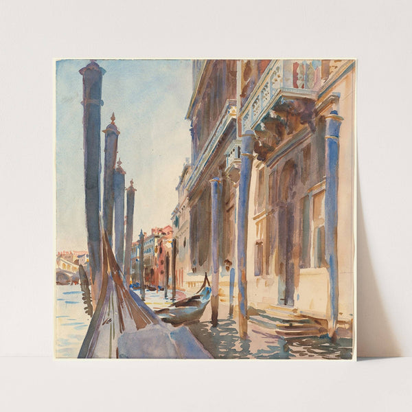 Gondola Moorings on the Grand Canal (1904-1907) by John Singer Sargent