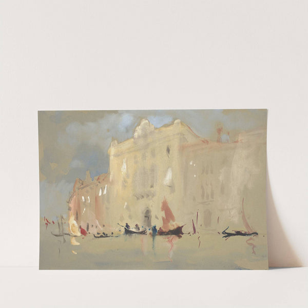 Gondolas Before a Palace on the Grand Canal in Venice by Hercules Brabazon Brabazon