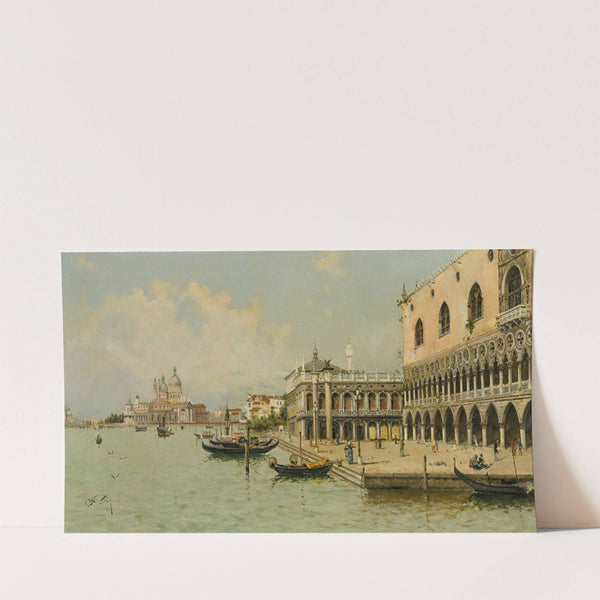 Gondolas By The Doge’s Palace by Antonio María de Reyna Manescau