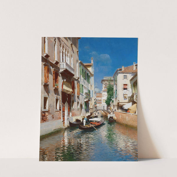 Gondolas in Venice by Rubens Santoro