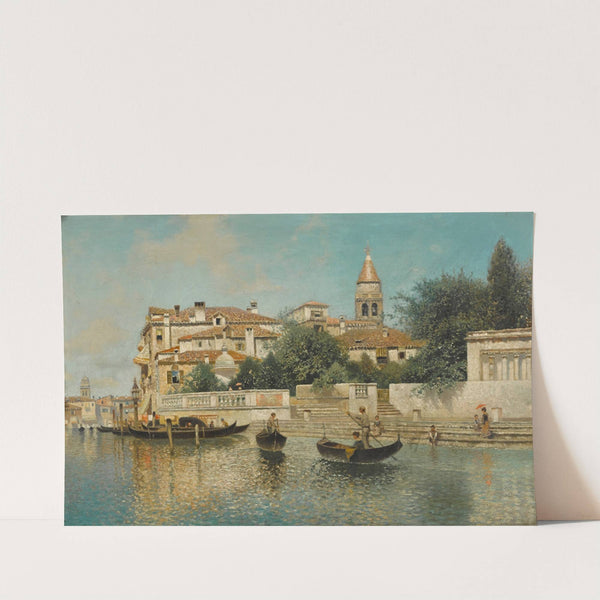 Gondolas on a Venetian canal by Henry Pember Smith