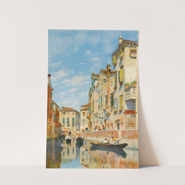 Gondolas On A Venetian Canal by Federico del Campo