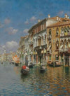 Gondolas On The Grand Canal, Venice