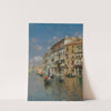 Gondolas On The Grand Canal, Venice by Rubens Santoro