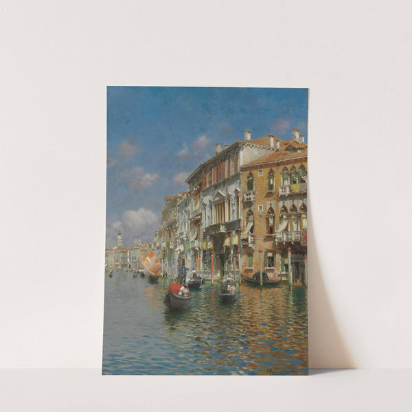 Gondolas On The Grand Canal, Venice by Rubens Santoro