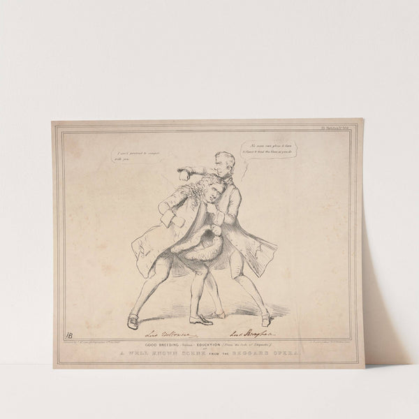 Good breeding – versus – education (from the code of etiquette) (1837) by John Doyle