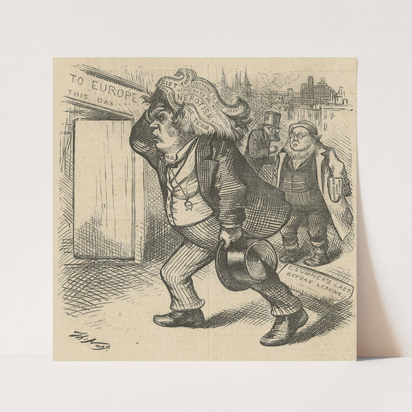 Good-bye! My poor brain demands rest (1872) by Thomas Nast