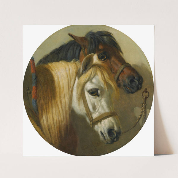 Good Friends; A Study Of Two Horses In A Stable (1848) by John Frederick Herring Snr.