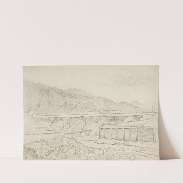 Górzysty krajobraz z mostem by Ivan Ivanec