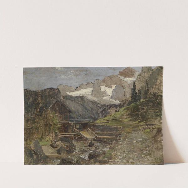 Gosaumühle mit Dachstein by Theodor Von Hörmann